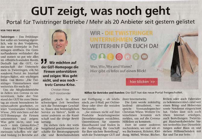 Kreiszeitung 3. April 2020